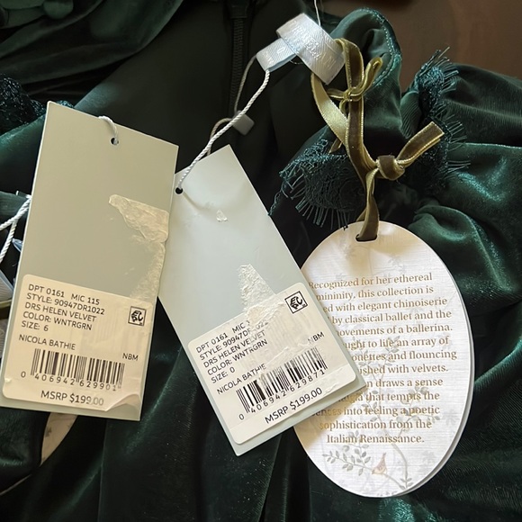 Antonio Melani x Nicola Bathie Helen Stretch Velvet Jewel Neck  Midi Dress. - Picture 16 of 16